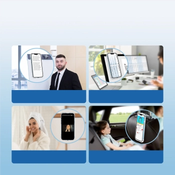  Etui pokrowiec do iPhone 14 Pro pancerna obudowa z haczykami podstawką przezroczysty - zdj. dodatkowe 9