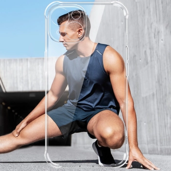  Żelowe etui do iPhone 14 Plus ze wzmocnionymi rogami Protective Case przezroczyste - zdj. dodatkowe 2