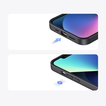  Elastyczne silikonowe etui na telefon do iPhone 14 Plus Protective Case czarny - zdj. dodatkowe 8