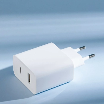  Szybka ładowarka sieciowa Xiaomi Travel Charger Combo USB / USB-C 33W PD biała - zdj. dodatkowe 4