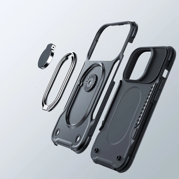  Etui do iPhone 14 pancerny pokrowiec z podstawką uchwytem ring holder czarne - zdj. dodatkowe 4