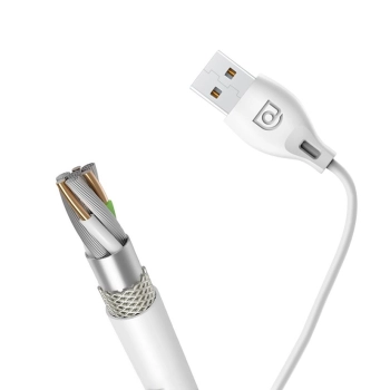  Przewód kabel USB - micro USB 2.4A 1m biały - zdj. dodatkowe 6