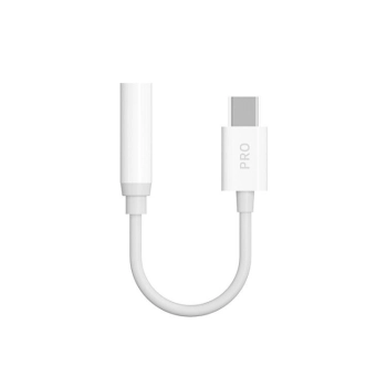  Adapter audio przejściówka do słuchawek z USB-C na mini jack 3,5 mm biały - zdj. dodatkowe 2