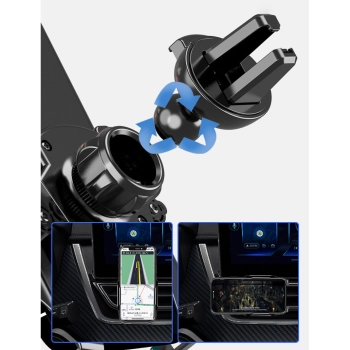  Uchwyt samochodowy do telefonu uniwersalny grawitacyjny ciemnoszary - zdj. dodatkowe 6