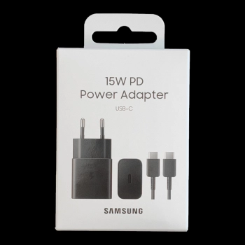  Ładowarka sieciowa USB-C 15W PD AFC + kabel USB-C czarny - zdj. dodatkowe 4