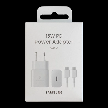  Ładowarka sieciowa USB-C 15W PD AFC + kabel USB-C biały - zdj. dodatkowe 4