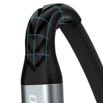  Kabel przewód płaski krótki do iPhone USB-C - Lightning L10P PD 20W 23cm czarny - zdj. dodatkowe 6