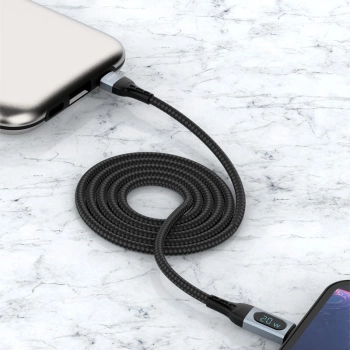  Kabel przewód do iPhone do szybkiego ładowania USB-C - Lightning PD 20W 1m czarny - zdj. dodatkowe 2
