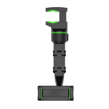  Uchwyt na telefon smartfon mocowany do lusterka wstecznego czarno-zielony - zdj. dodatkowe 10