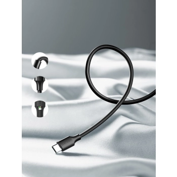  Kabel przewód USB - USB-C 3A 3m czarny - zdj. dodatkowe 7