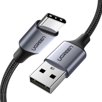  Kabel przewód w mocnym oplocie USB - USB-C QC 3.0 3A 2m szary - zdj. dodatkowe 1