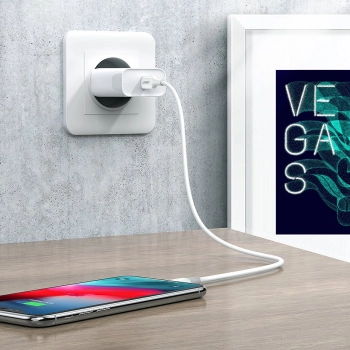  Kabel przewód do iPhone MFi USB-C - Lightning 20W 3A 1m biały - zdj. dodatkowe 3