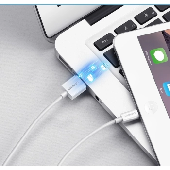  Kabel przewód do iPhone USB - Lightning MFI 1m 2.4A biały - zdj. dodatkowe 9