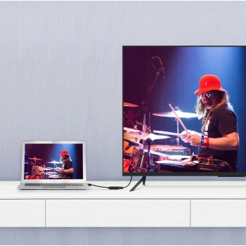  Przejściówka adapter jednokierunkowy z DisplayPort (męski) na HDMI (żeński) 1080P 60Hz 12bit czarny - zdj. dodatkowe 3