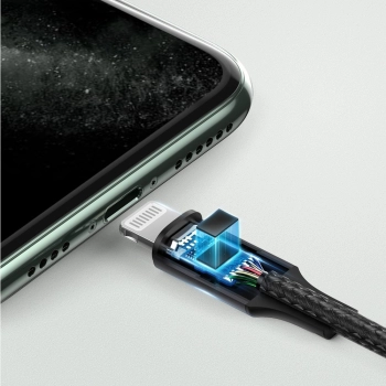  Kabel przewód audio AUX do iPhone MFI Lightning - 3.5 mmmini jack 1m szary - zdj. dodatkowe 3