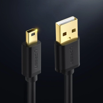  Kabel przewód przejściówka USB - miniUSB 480 Mbps 2m czarny - zdj. dodatkowe 1