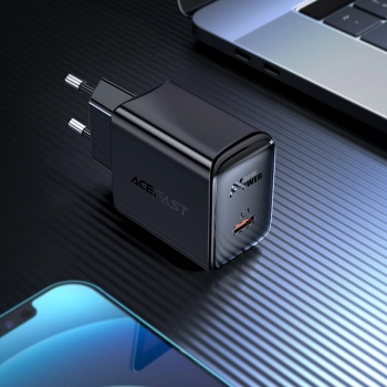  Ładowarka sieciowa GaN USB-C 30W PD QC 3.0 AFC FCP czarny - zdj. dodatkowe 3