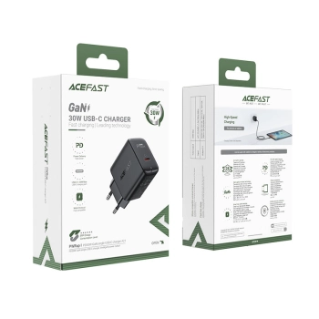  Ładowarka sieciowa GaN USB-C 30W PD QC 3.0 AFC FCP czarny - zdj. dodatkowe 4