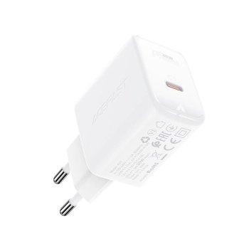  Ładowarka sieciowa GaN USB-C 30W PD QC 3.0 AFC FCP biały - zdj. dodatkowe 3