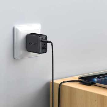  Kabel przewód kątowy w oplocie USB-C 100W 20V 5A 2m czarny - zdj. dodatkowe 2