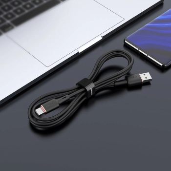  Kabel przewód USB - USB-C 3A 1.2m czarny - zdj. dodatkowe 3