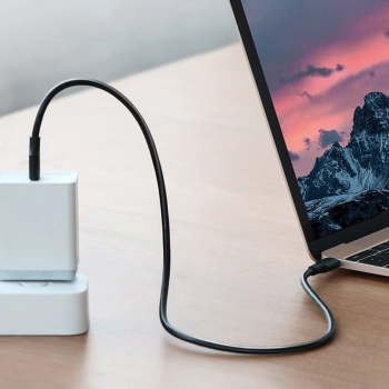  Kabel przewód USB-C do ładowania i transferu danych 3A 1.5m czarny - zdj. dodatkowe 5