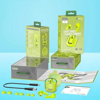  Dokanałowe słuchawki bezprzewodowe TWS Bluetooth zielony - zdj. dodatkowe 9