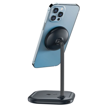  2w1 Ładowarka bezprzewodowa Qi 15W i stojak podstawka do iPhone i Apple AirPods E6 czarny - zdj. dodatkowe 2