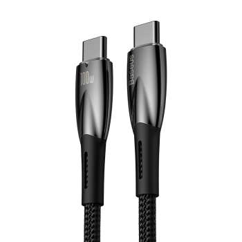  Kabel przewód do szybkiego ładowania Glimmer Series USB-C 480Mb/s PD 100W 2m czarny - zdj. dodatkowe 2