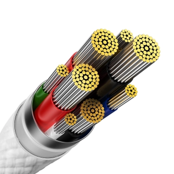  Kabel przewód do szybkiego ładowania Glimmer Series USB-C 480Mb/s PD 100W 2m biały - zdj. dodatkowe 6