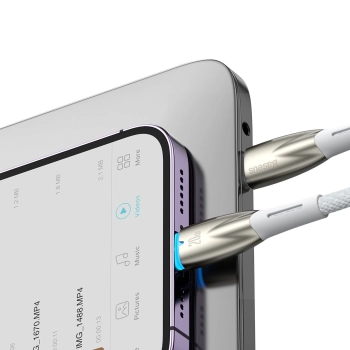  Kabel przewód do szybkiego ładowania iPhone USB-C - Lightning 480Mb/s PD 20W 1m biały - zdj. dodatkowe 9