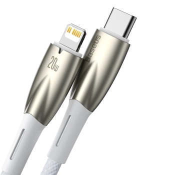  Kabel przewód do szybkiego ładowania iPhone USB-C - Lightning 480Mb/s PD 20W 1m biały - zdj. dodatkowe 1