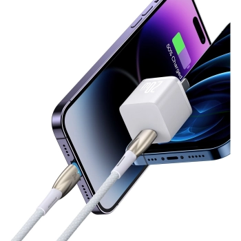  Kabel przewód do szybkiego ładowania iPhone USB-C - Lightning 480Mb/s PD 20W 1m biały - zdj. dodatkowe 7