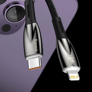  Kabel przewód do szybkiego ładowania iPhone USB-C - Lightning 480Mb/s PD 20W 2m czarny - zdj. dodatkowe 10