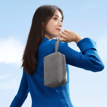  Mała saszetka torba podróżna etui na telefon słuchawki i inne akcesoria szara - zdj. dodatkowe 7