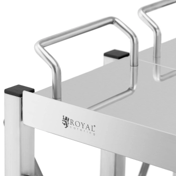  Wózek składany kelnerski cateringowy stal nierdzewna 3 półki do 90kg - zdj. dodatkowe 2
