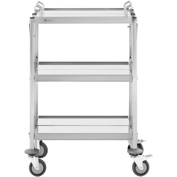  Wózek składany kelnerski cateringowy stal nierdzewna 3 półki do 90kg - zdj. dodatkowe 5