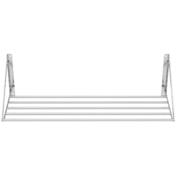  Półka ścienna wisząca stalowa nierdzewna składana 120 x 45cm - zdj. dodatkowe 5