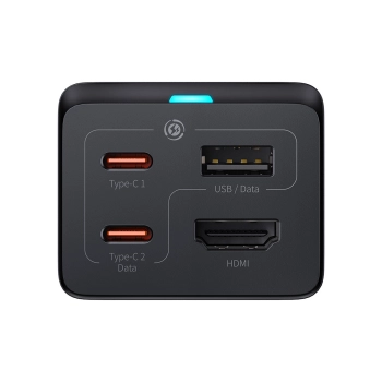  2w1 Ładowarka sieciowa GaN5 Pro + HUB konwerter HDMI 4K 2x USB-C USB-A czarny - zdj. dodatkowe 2