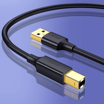  Długi kabel przewód do drukarki USB-A - USB-B 480Mb/s 5m czarny - zdj. dodatkowe 1