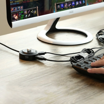  4w1 HUB rozdzielacz adapter USB 2.0 do 4x USB-A 480Mb/s 1m biały - zdj. dodatkowe 4