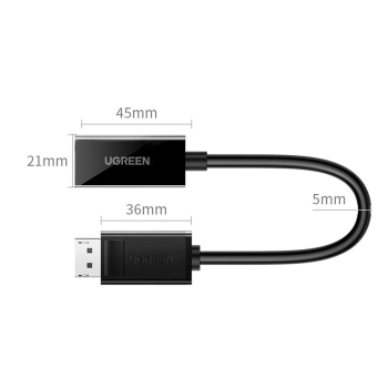  Adapter przejściówka z DisplayPort (męski) - HDMI (żeński) 4K 2K czarny - zdj. dodatkowe 8