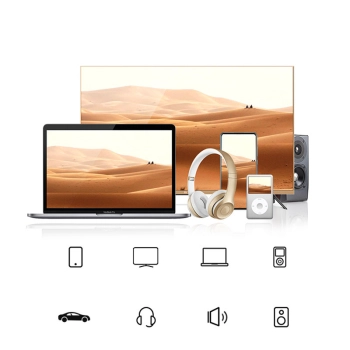  Wytrzymały kabel przewód audio AUX w oplocie wtyczka kątowa minijack 3.5 mm 1m niebieski - zdj. dodatkowe 2