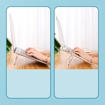  Regulowana podstawka stojak pod laptopa srebrny - zdj. dodatkowe 10