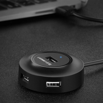  4w1 HUB rozdzielacz adapter USB 2.0 do 4x USB-A 480Mb/s 1m czarny - zdj. dodatkowe 1