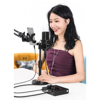  Kabel przewód audio 3.5mm mini jack (męski) - XLR (żeński) 1m czarny - zdj. dodatkowe 5