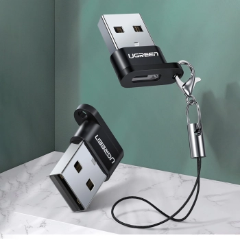  Przejściówka adapter gniazdo z wtyczki USB-C na USB czarny - zdj. dodatkowe 1