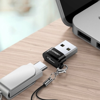  Przejściówka adapter gniazdo z wtyczki USB-C na USB czarny - zdj. dodatkowe 4