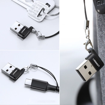  Przejściówka adapter gniazdo z wtyczki USB-C na USB czarny - zdj. dodatkowe 7