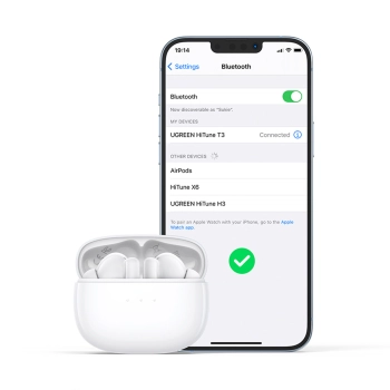  Słuchawki bezprzewodowe Bluetooth TWS ANC WS106 HiTune T3 białe - zdj. dodatkowe 9